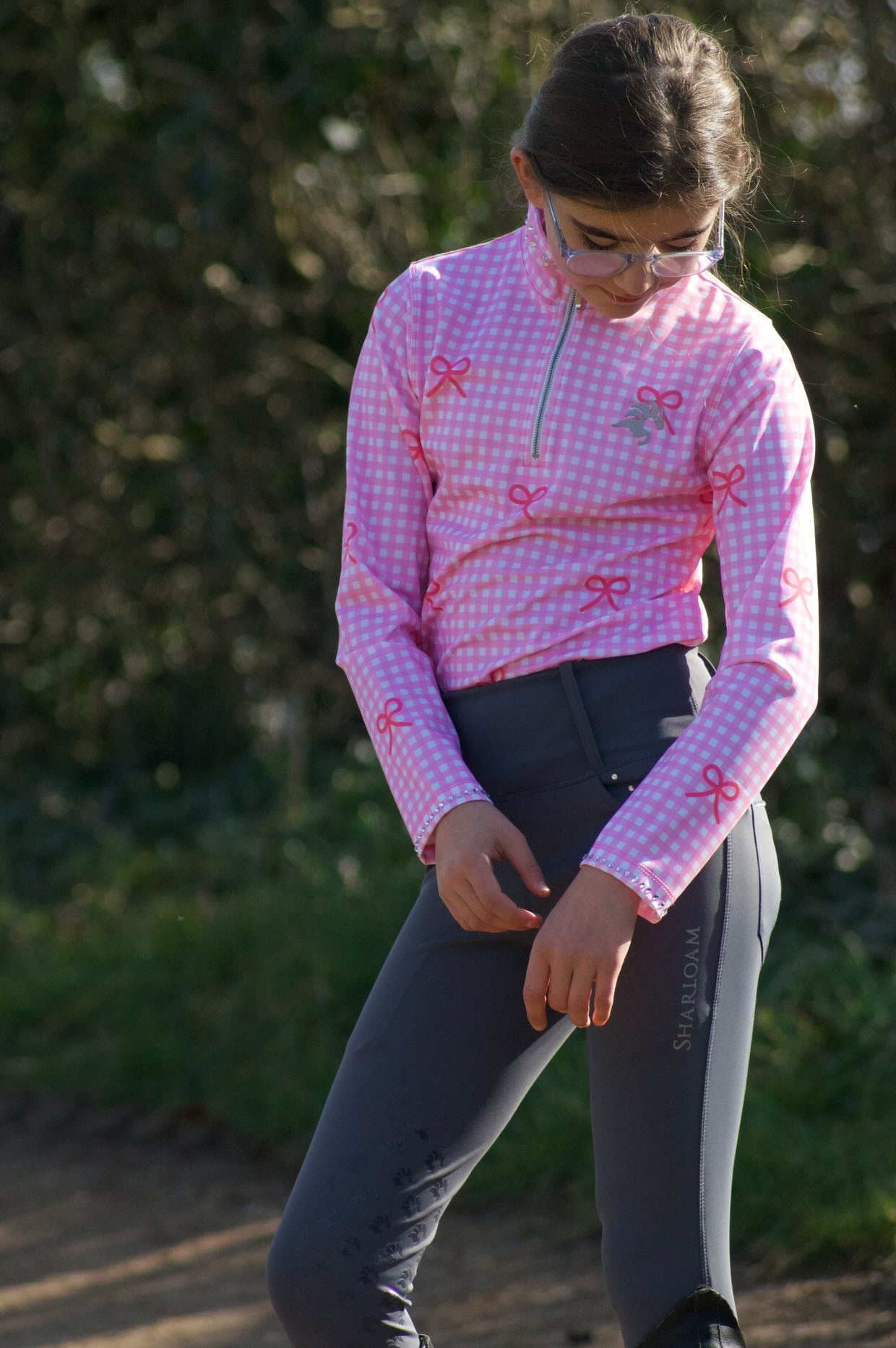 Children’s Gingham Bow Base Layer
