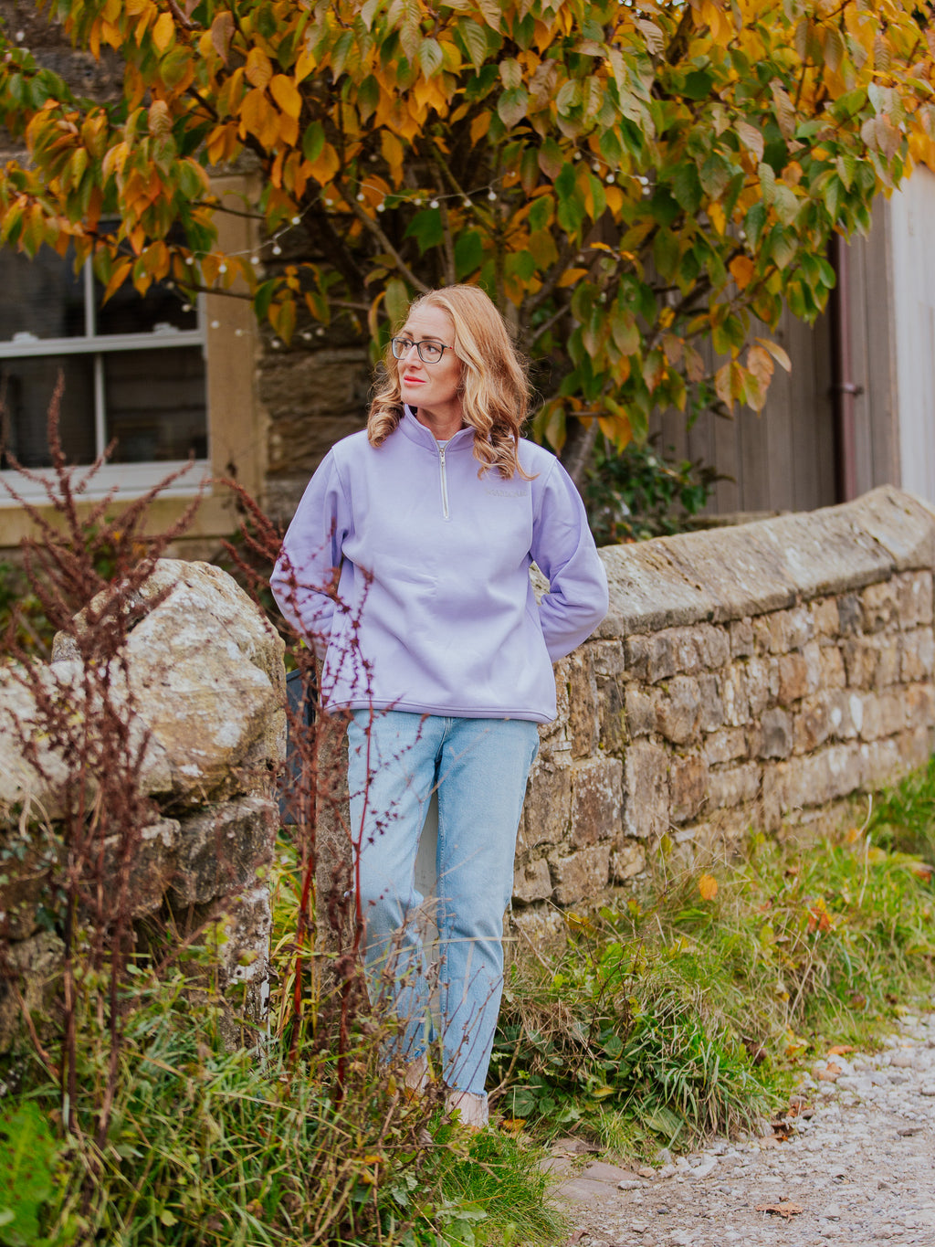 Parma Violet Quarter Zip Sweatshirt