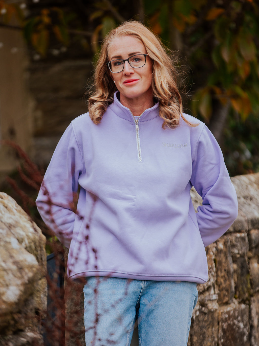 Parma Violet Quarter Zip Sweatshirt