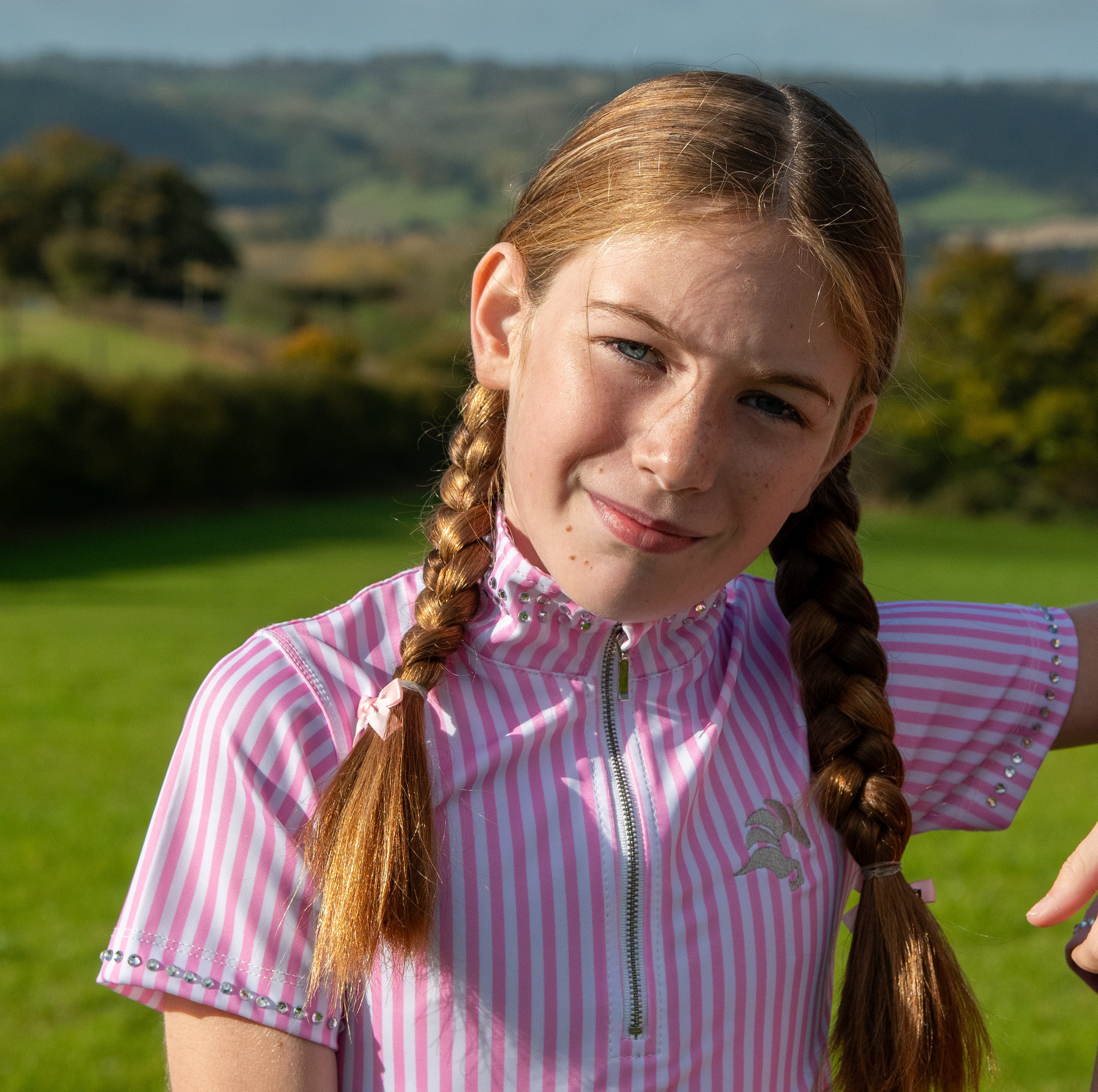 Children’s Candy Pink Striped Base Layer