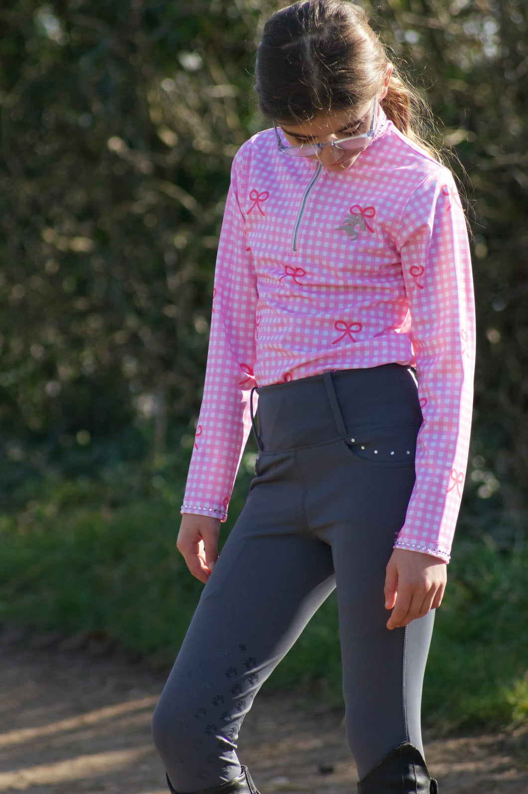 Children’s Gingham Bow Base Layer