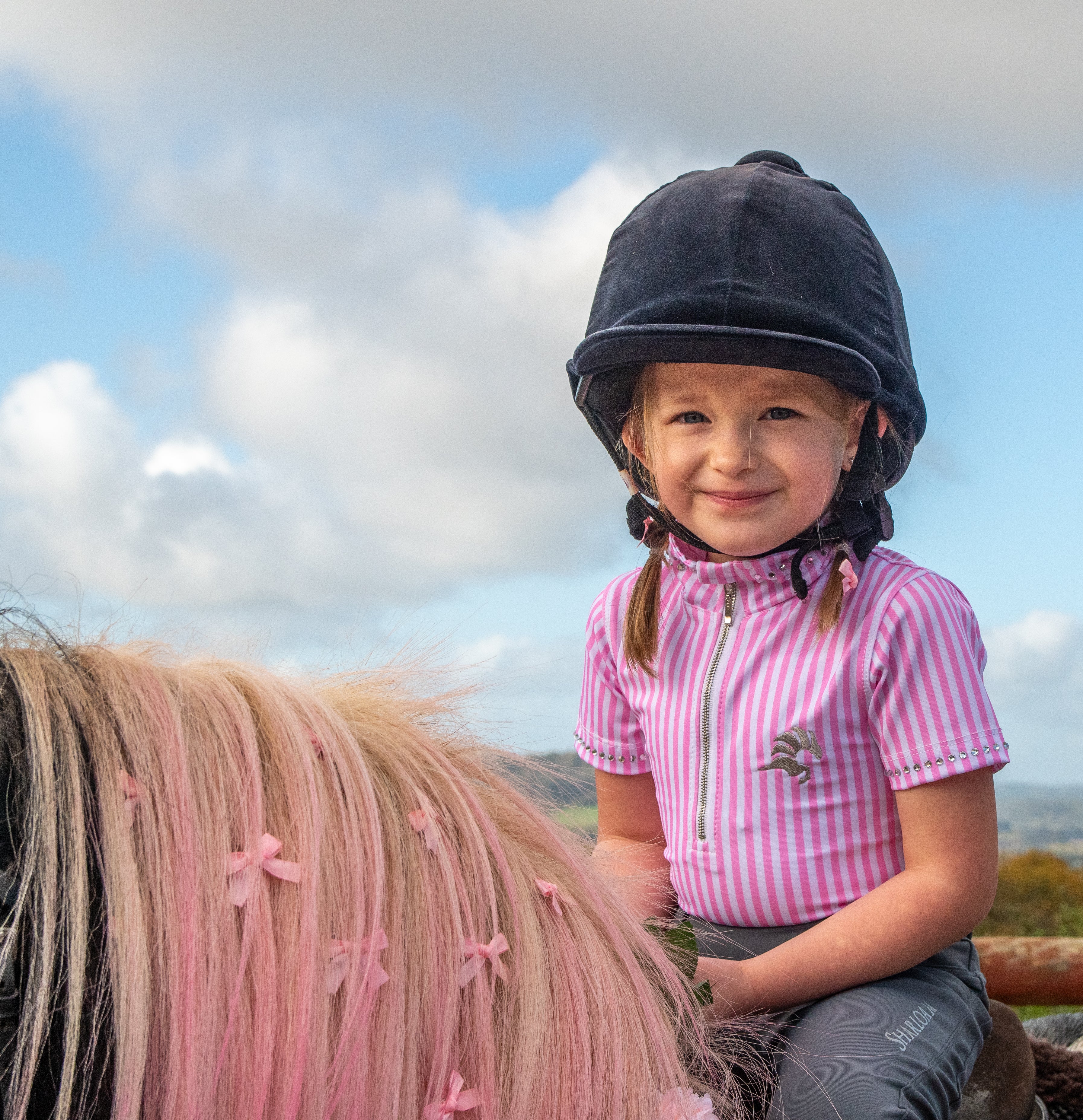 Children’s Candy Pink Striped Base Layer