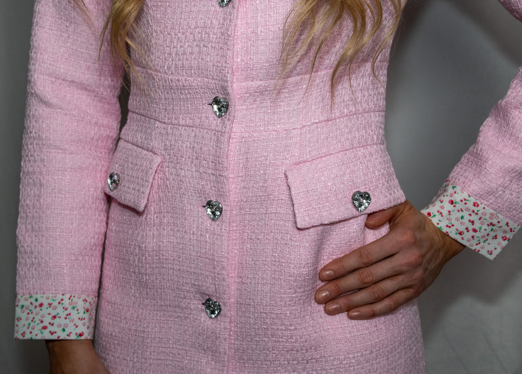 SHARLOAM’s Lily Rose Pink Tweed Dress