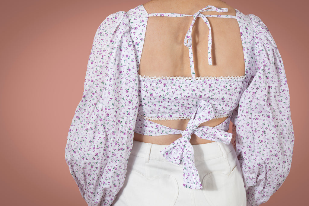 Lilac Confetti Crop Top