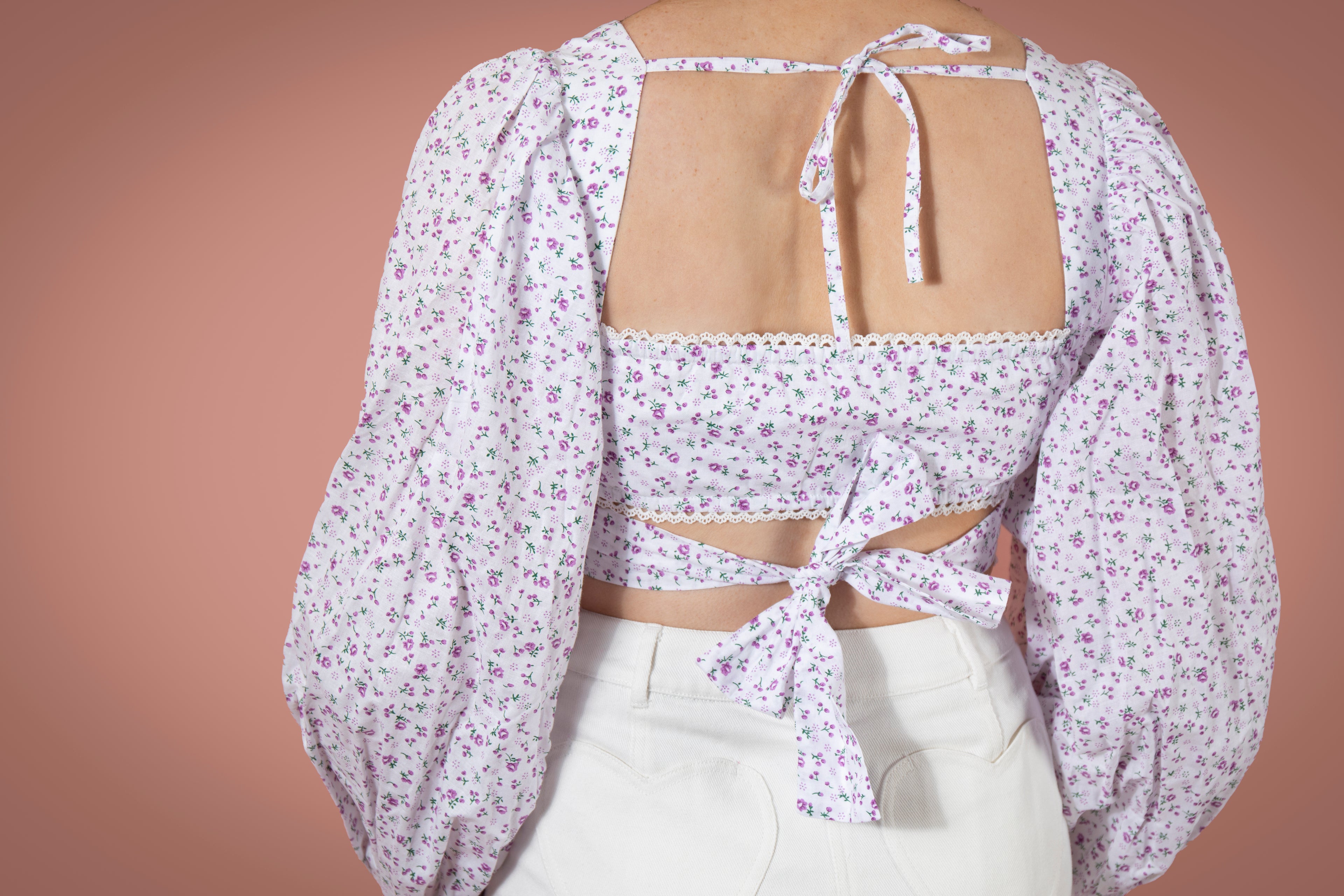 Lilac Confetti Crop Top